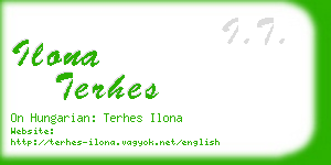 ilona terhes business card